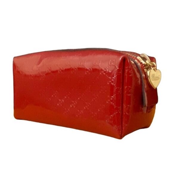 GUCCI GG Patent Leather Pouch 👝 Red - Picture 3 of 13